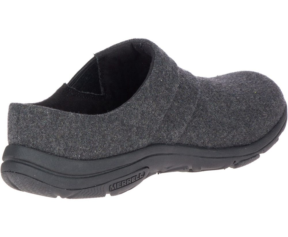 Merrell Slip Ons Black - Dassie Stitch Slide Wool - Womens 62NEQTDPG